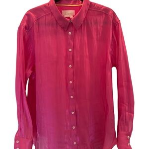 Equipment Pink Silk Button-Up Blouse
